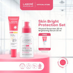 Labore Skin Bright Protection Set -   Multi-Pigmentation Brightening Serum 20 ml |   Physical Sunscreen 30 ml - Serum Brightening Mencerahkan Mengatasi Multi Pigmentasi Bekas Jerawat Sunscreen Kulit Normal dan Berjerawat Skincare Best Seller