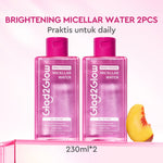 [NEW LUNCH] Glad2Glow Brightening Micellar Water 300ml Untuk Semua Kulit Lembut Cepat Menghapus Makeup & Mencerahkan kulit Penghapus Makeup Waterproof Hapus Riasan Tahan  dan Tanpa Iritasi g2glow official store
