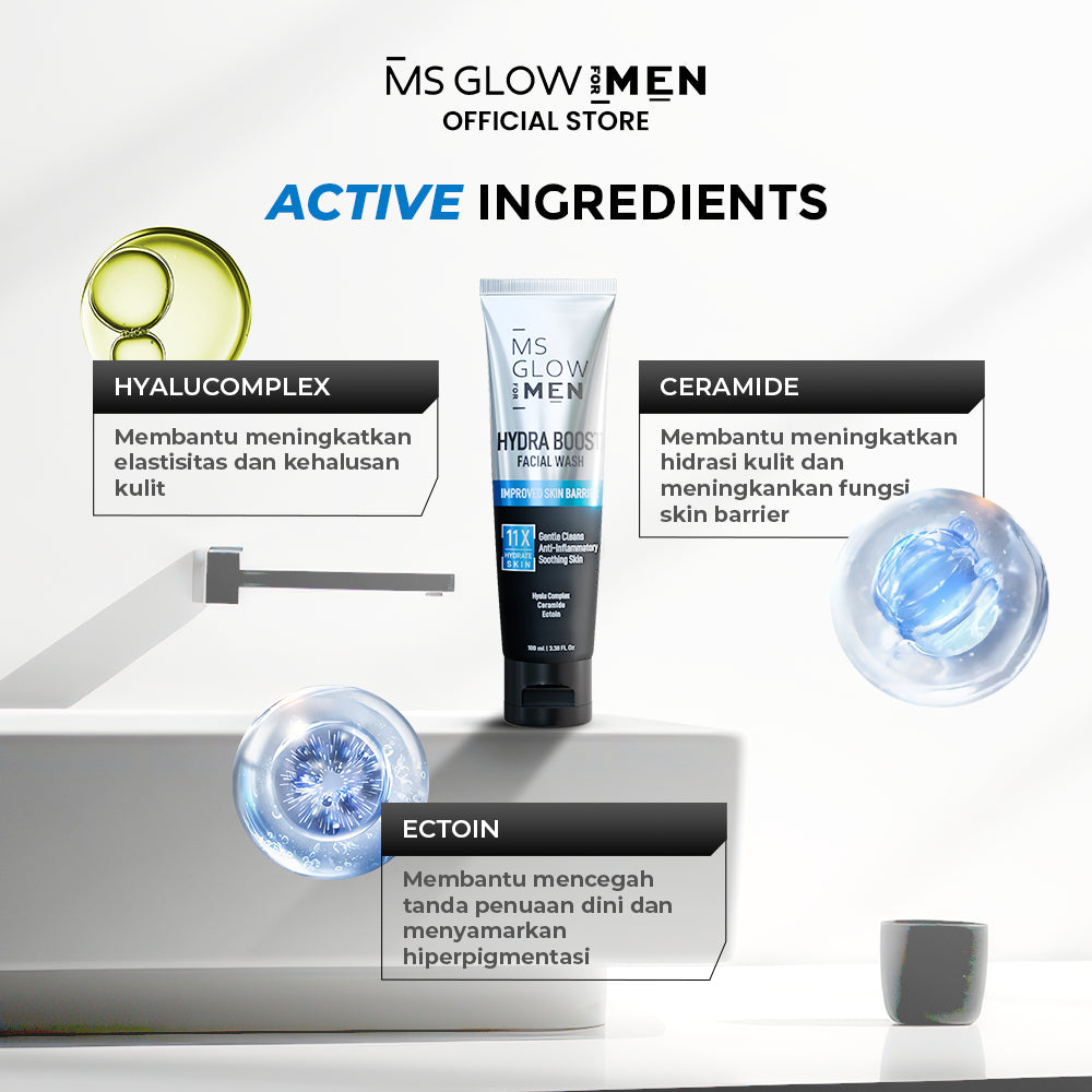 MS Glow For Men Hydra Boost Facial Wash - 100 ml