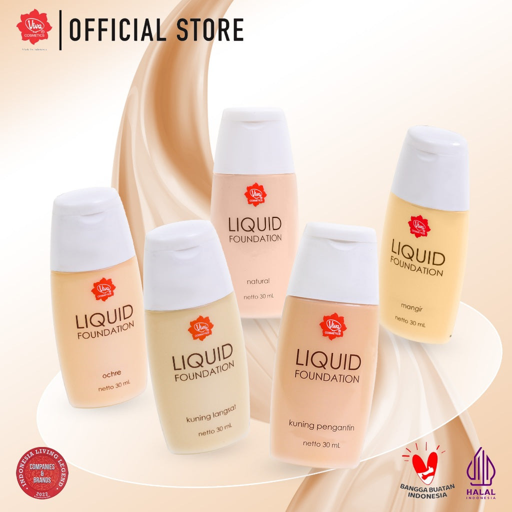 Viva Liquid Foundation 30 ml (Tersedia 5 Varian Warna)