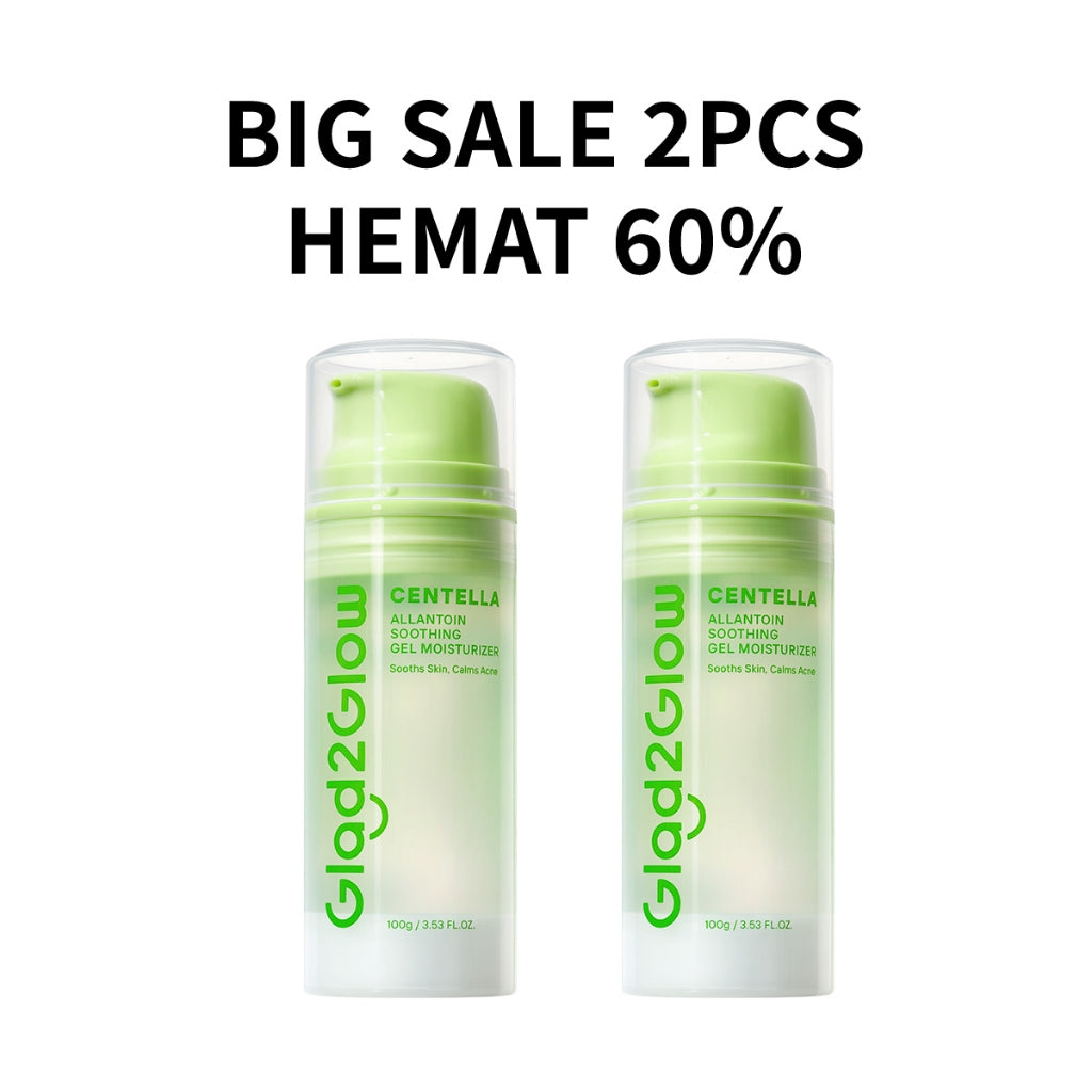 [Isi Besar Hemat]Glad2Glow Moisturizer Series100G Water Gel Niacinamide Brightening Retinol CentellaMencerahkan Pemutih Kulit Pelembab Bercahaya Krim Siang dan Malam Perawatan Kulit Ekstrak Delima Asam Lemak Asam Delima Wajah G2glow official store