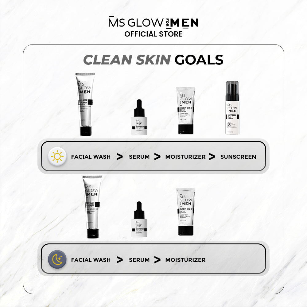 MS Glow For Men - Energizer Facial Wash Free Gift