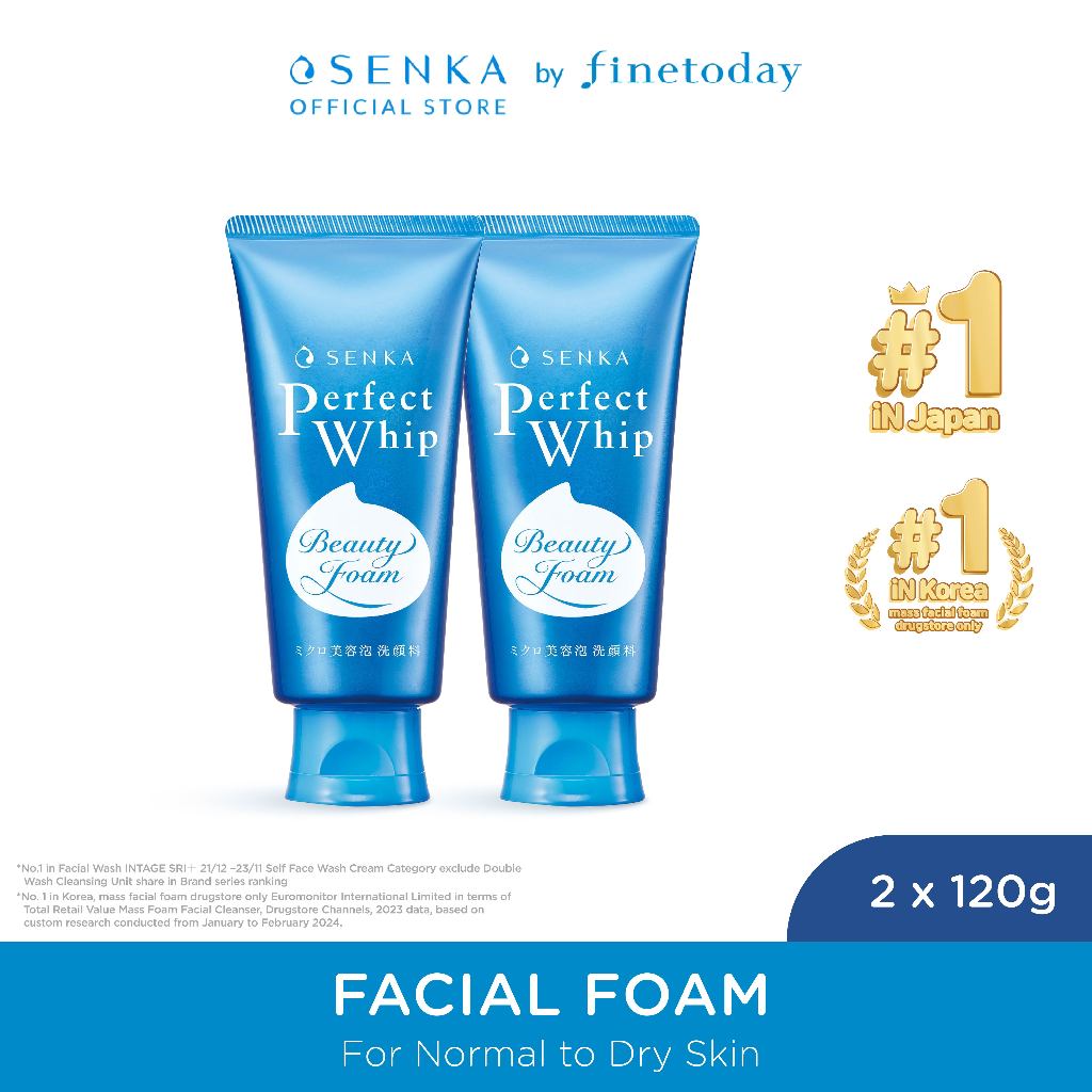[TWINPACK] SENKA Perfect Whip U Facial Foam From Japan 120gr [BUY 2 GET 4 Kuota Terbatas/Hari]