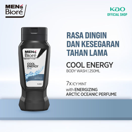 Men's Biore Body Foam Sabun Mandi Cair Pria Cool Energy 250 ml Botol