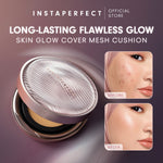 Instaperfect My skin & lips but better - real skin high coverage complexion, healthy glow, blurring, lip cream, blurry, transfer resistant ((Skin Glow Mesh Cushion + Suede lip matte )