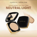 Glowsicha - Velvet Perfect Two Way Cake - Bedak Padat Mencerahkan,natural light,natural warm, golden biege