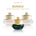 Glowsicha Bundle 2in1 Bright Day Cream Night Cream Jelly Booster - Paket Lengkap Krim Mencerahkan Wajah Siang dan Malam Dengan Niacinamide tone up cerah moisturizer Pelembab Bercahaya brightening wajah cream whitening skincare glowing Membantu moist