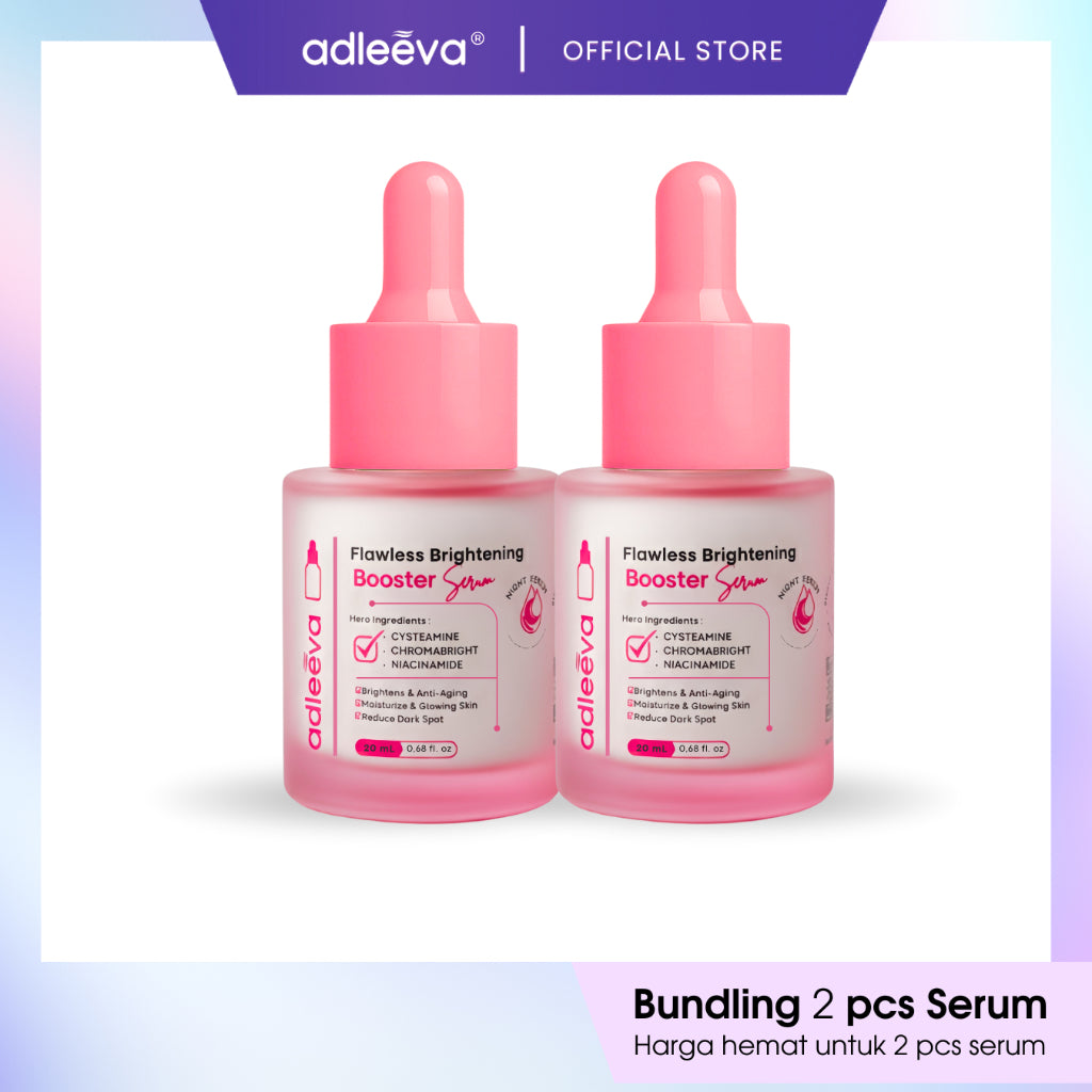 ADLEEVA - [BUNDLE KIT] - 2 PCS SERUM (Flawless Brightening Booster Serum / Acne Fighter Power Serum)