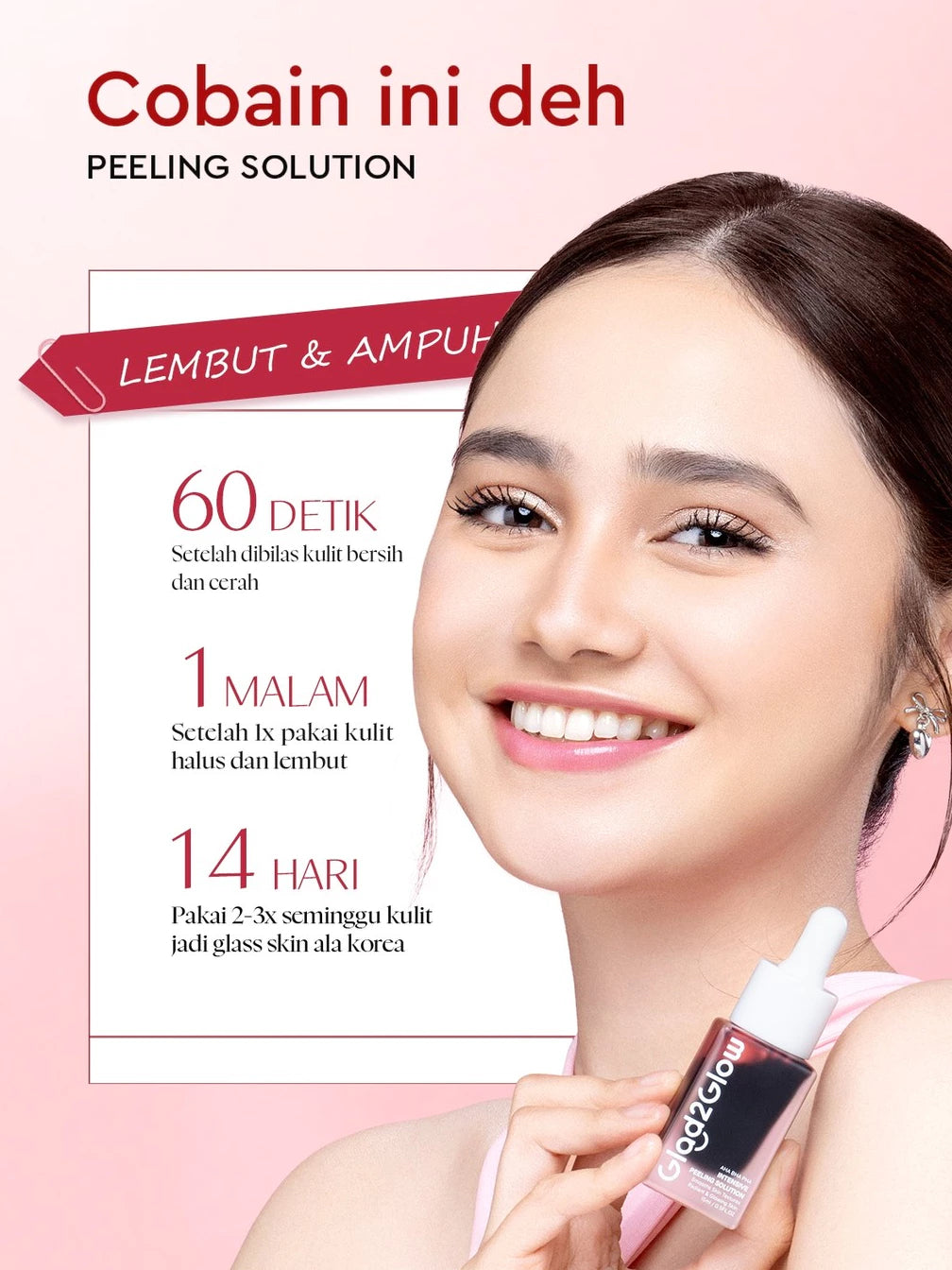 [Set Eksfoliasi]Glad2Glow Kulit Halus Bundle all in 1 - 2/3/4/5 PCS eksfoliasi wajah Skincare Set-Pulihkan/Cerah Krim+Peeling Solution+ Cleanser+Eksfoliasi Toner-peeling whitening Moisturizer facial wash Pelembab G2G glad2glow official store