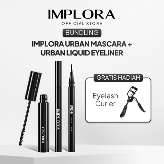 [BUNDLING] Implora Urban Volume Mascara + Urban Eyeliner - Free Eyelash Curler