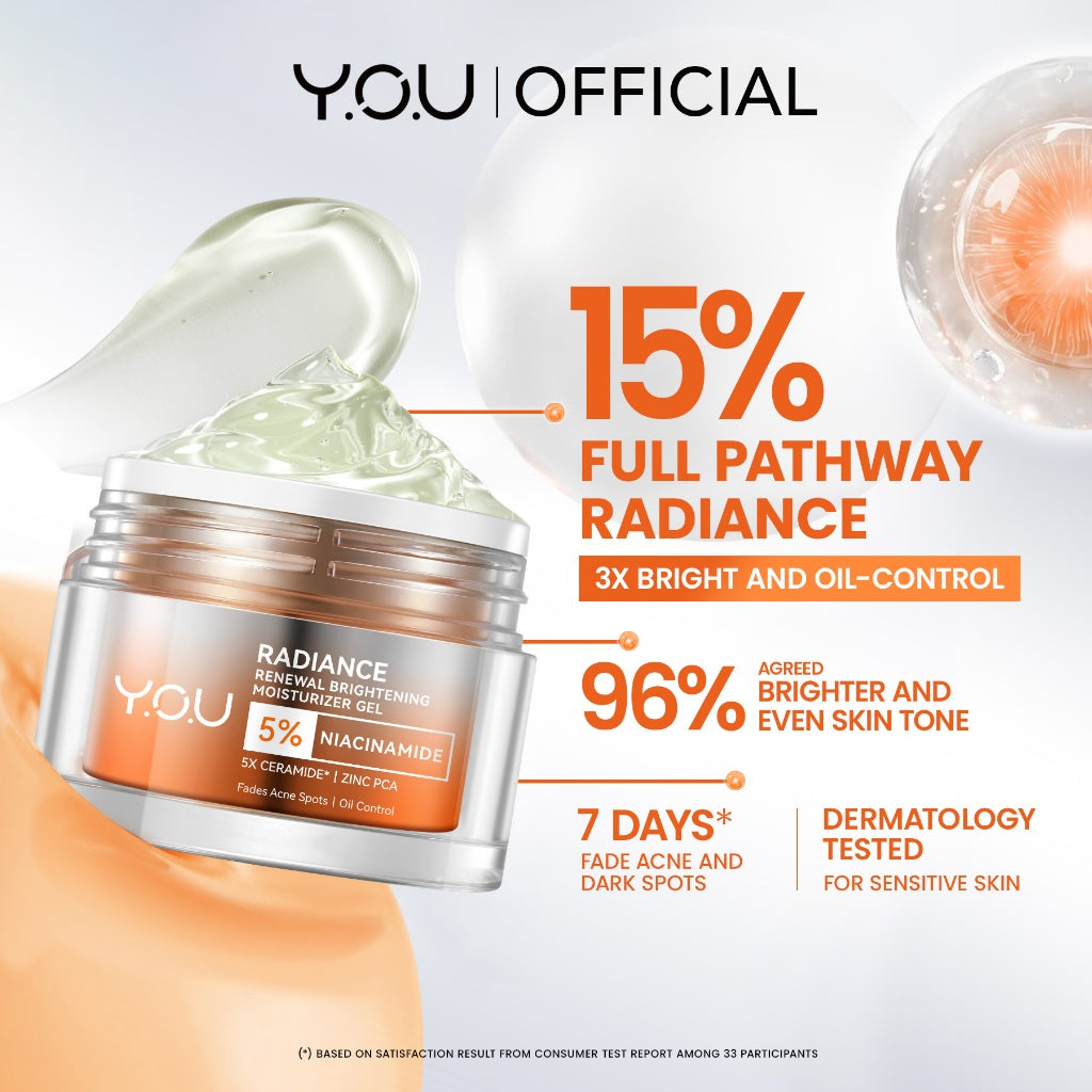 [NEW RADIANCE SERIES] YOU Radiance Antioxidant Brightening Cream 30G & YOU Radiance Renewal Brightening Moisturizer Gel 30G