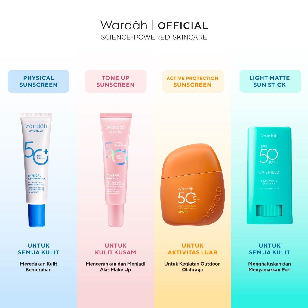 WARDAH UV Shield Hydrating Sunscreen All Series - SPF 35 SPF 50 - Skincare