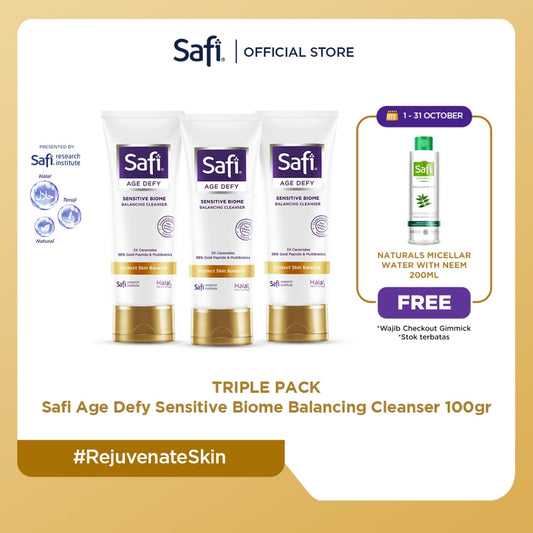 TRIPLE PACK - Safi Age Defy Sensitive Biome Balancing Cleanser 100gr