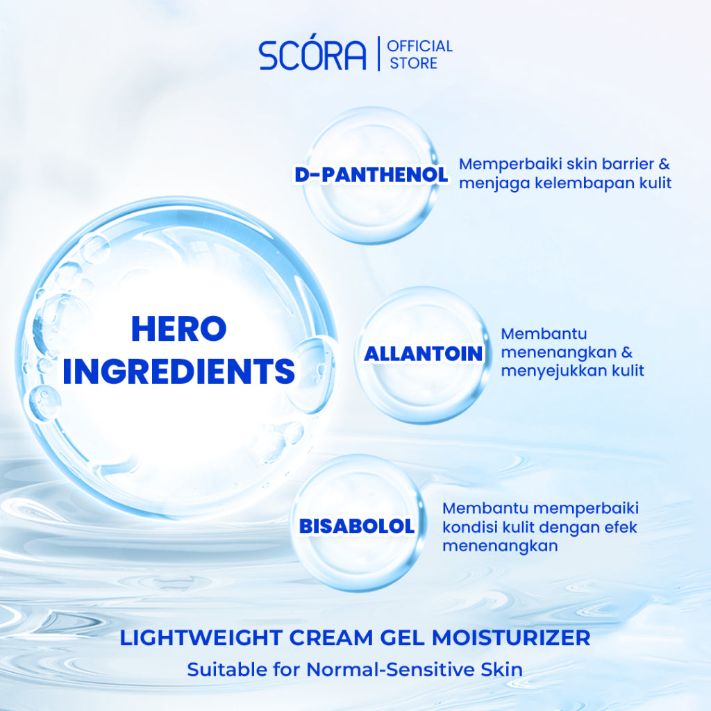 RUMUS GLOWING MTS: SCORA Bright Me Up Sunscreen 40 Gr + SCORA Sheer Glow Tone Up Cream 30 ml + SCORA Moisturizer 40ml