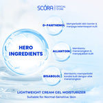 RUMUS GLOWING MTS: SCORA Bright Me Up Sunscreen 40 Gr + SCORA Sheer Glow Tone Up Cream 30 ml + SCORA Moisturizer 40ml