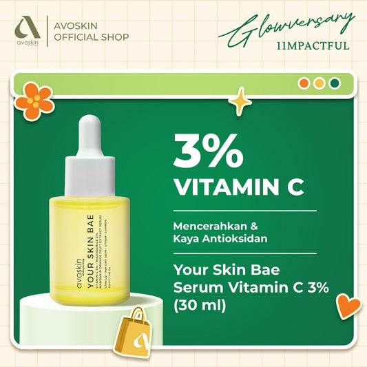 Serum Avoskin Your Skin Bae Vitamin C 30ml - Kulit Tampak Lebih Cerah - Serum Mencerahkan Wajah