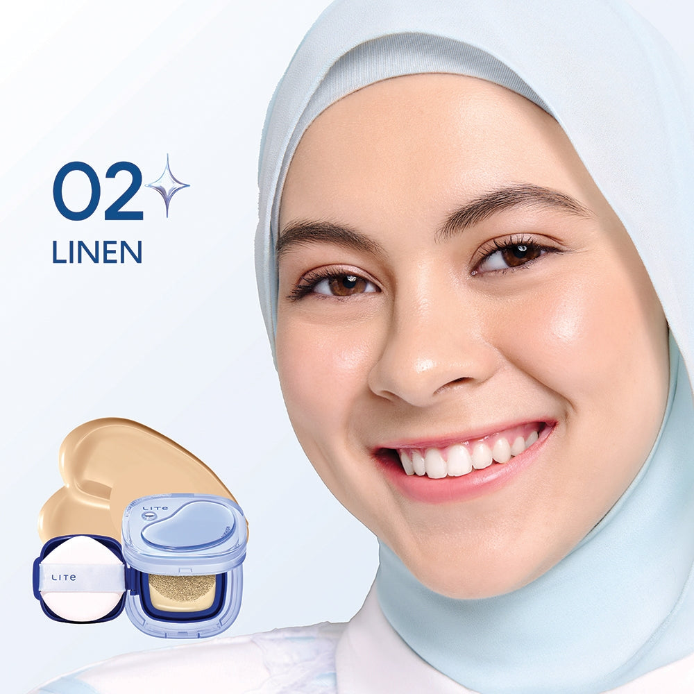 NEW LAUNCH! Wardah Lite Skin Filter Cushion 11 g - Wardah Skin Filter Cushion - Make Up Ringan Tahan 8 Jam - Flawless Coverage Powder Foundation Glad Setting BB Cream Soft Satin and Glow | Lightening | Light Plus | Light + | Lightplus Makeup