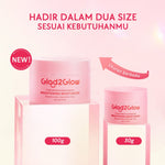 [Isi Besar Hemat]Glad2Glow Pomegranate Niacinamide Brightening Moisturizer 100g Mencerahkan Pemutih Kulit Gel Pelembab Bercahaya Krim Siang dan Malam Perawatan Kulit Ekstrak Delima Asam Lemak Asam Delima Pelembab Esensi Wajah Perawatan g2g official store