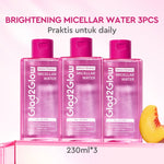 [NEW LUNCH] Glad2Glow Brightening Micellar Water 300ml Untuk Semua Kulit Lembut Cepat Menghapus Makeup & Mencerahkan kulit Penghapus Makeup Waterproof Hapus Riasan Tahan  dan Tanpa Iritasi g2glow official store
