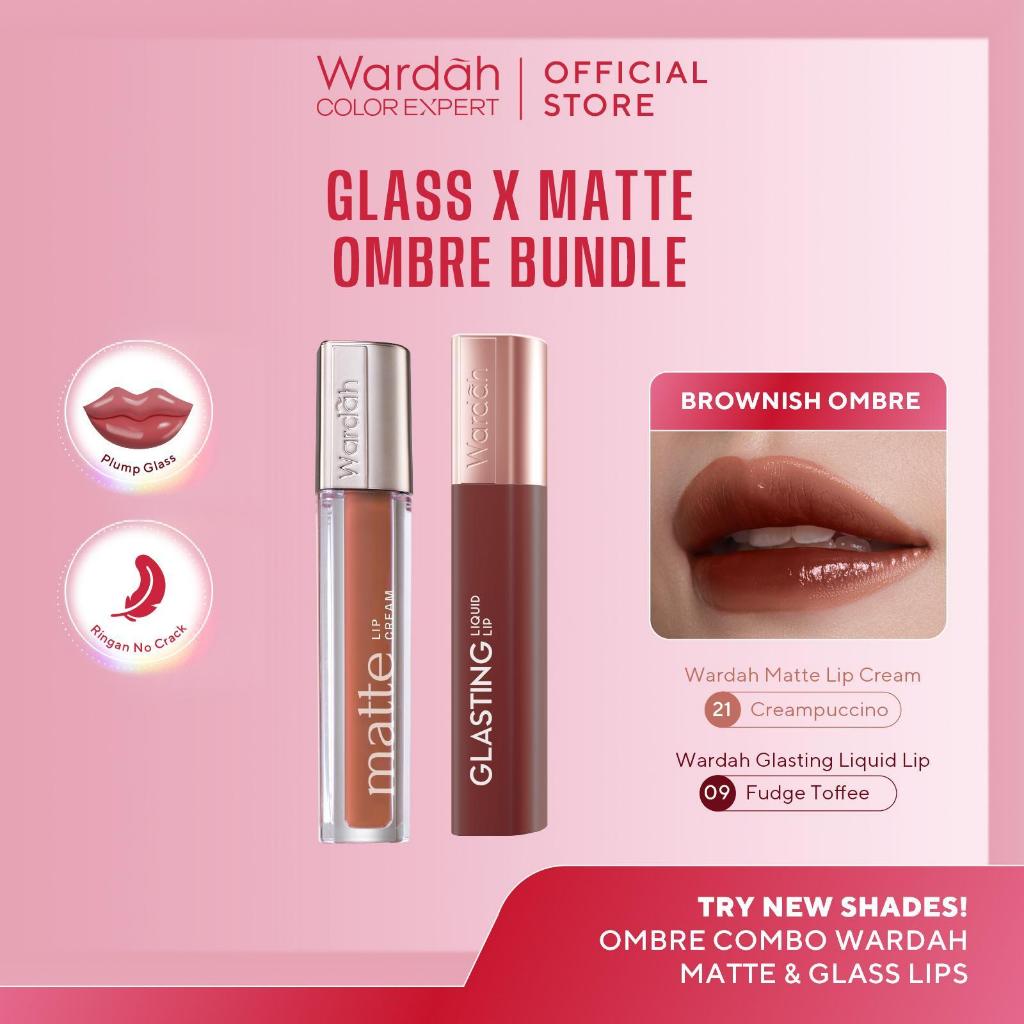 [TINTINTINWIN'S PICKS: OMBRE COVER BIBIR GELAP] BUNDLE OMBRE WARDAH Paket Ombre Glasting Liquid Lip -Cleopatra Look- Liptint-Lip-Stain-Lipgloss-Lipstik-Lip Tint-Lip Matte-Lipstick-Lipcream- Makeup
