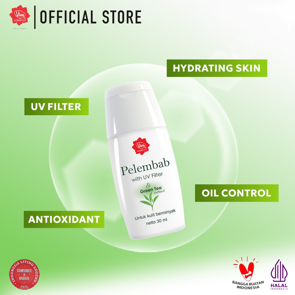 Viva Pelembab Green Tea (ANTI OXIDANT &  UV FILTER) - 30 ml