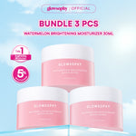 Glowsophy Bundle 3Pcs Watermelon Brightening Moisturizer Niacinamide Mugwort Gel Day and Night Skincare 30 ml
