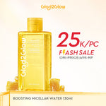 GLAD2GLOW YUJA VITAMIN C GLOW BOOSTING MICELLAR WATER-300ml Pembersih Wajah Make Up Remover Cleansing Water Mencerahkan Dark Spot Membersihkan makeup waterproof dan kotoran Memberikan rasa lembab dan mencerahkan kulit kusam