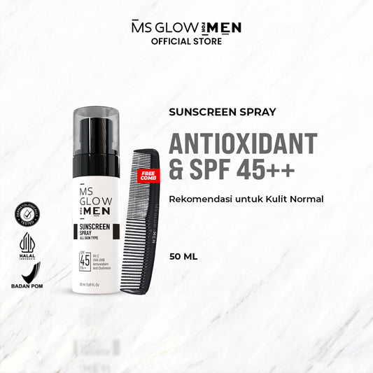 MS Glow For Men - Sunscreen Spray Free Gift