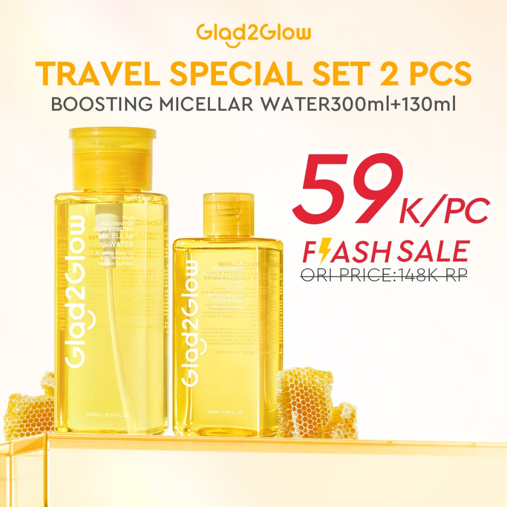 [READY STOCK]Glad2Glow Micellar Water 300ml cleansing oil cleansing balm micellar centella salycilic acid remover pembersih double cleansing pembersih make up make up remove cleanface facial  Menghilangkan jerawat Penghapus riasan g2glow official store