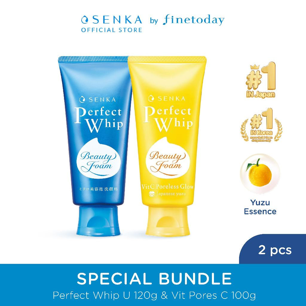 [Special Bundle] Senka Perfect Whip U 120gr & Vit Pores C 100gr