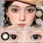 Magister Softlens Minus Brown Series 1pasang lensa kontak warna 14.0~14.5mm dubai Seri Coklat 6Bulan