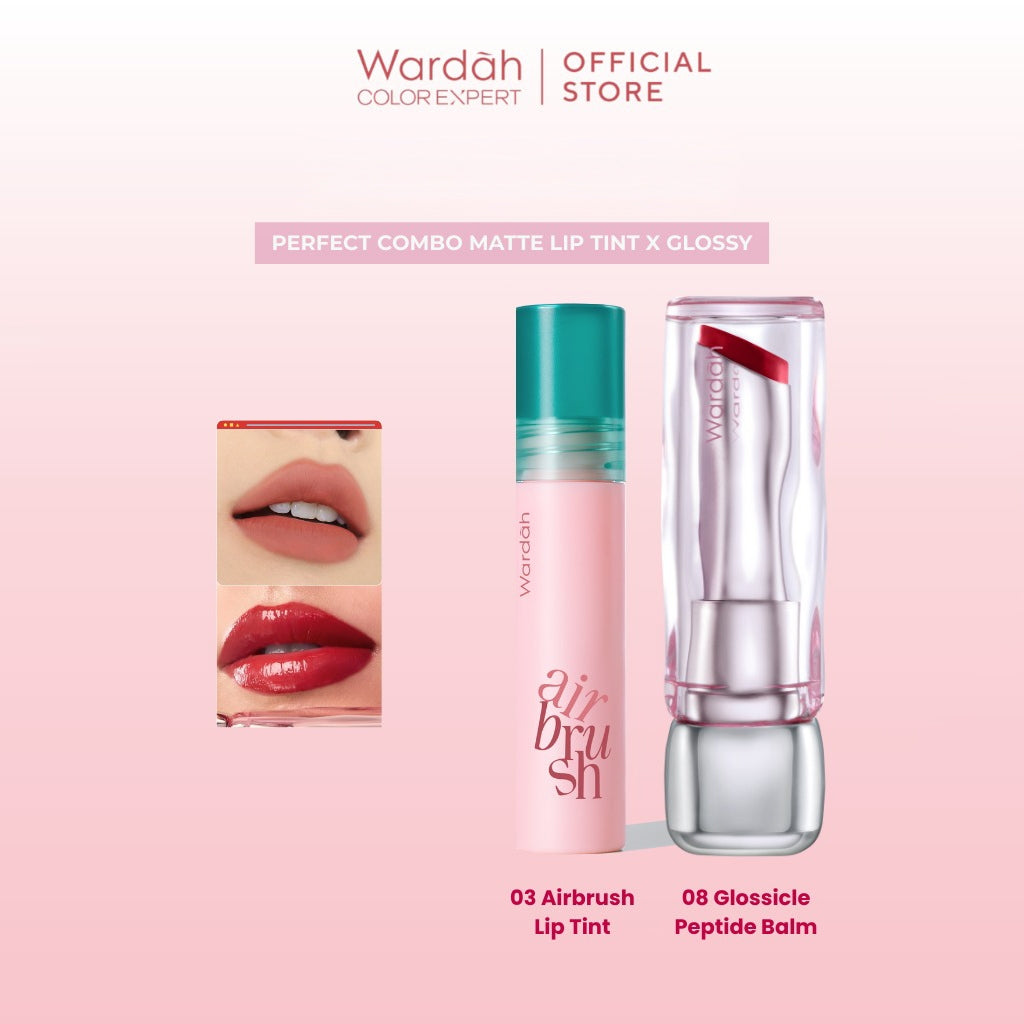 NEW! Wardah Airbrush Lip Tint - Soft-Blur Finish-Longlasting-Lightweight-Hydrates -Tahan Lama 24 Jam - Lip Stain - Lipgloss - Liptint - Lipstik - Lipcream - Lip Matte - Makeup