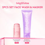 Glad2Glow Pomegranate Niacinamide Brightening Clay Stick Masker Glad2Glow Masker Wajah  Masker Brightening Masker Glowing Mud Masker Clay Masker Pencerah Wajah Masker Mencerahkan Clay Mask Brightening Clay Stik Pembersih Komedo Masker Stik Masker Muka