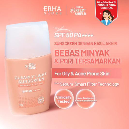 ERHA Perfect Shield Clearly Light Sunscreen SPF50/PA++++ - Sunscreen Kulit Berminyak