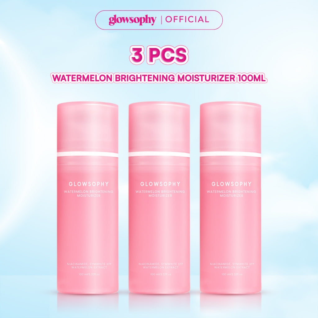 Glowsophy Watermelon Brightening Moisturizer Gel 30ml - Pelembab Wajah Ringan Mencerahkan Kulit dan Meratakan Warna Kulit Kusam