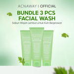 ACNAWAY 2PCS Mugwort Gel Facial Wash – Acne Friendly Gentle Cleanser Sabun Cuci Muka Untuk Kulit Berjerawat Sensitif Wajah Bersih Tidak Kering Face Wash Sabun Muka Oil Control Fungal Acne Safe Skincare Daily Cleanser All Skin Type Pembersih Wajah