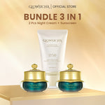 Glowsicha Bundle 3pcs Day Cream - Krim Siang Cerah Glowing Niacinamide Pearl Extract Skincare Harian Mencerahkan Krim Wajah Pagi Instan Cerah Lembut Halus Melembabkan Anti Kusam Krim Siang Harian BPOM Moisturizer Lengkap