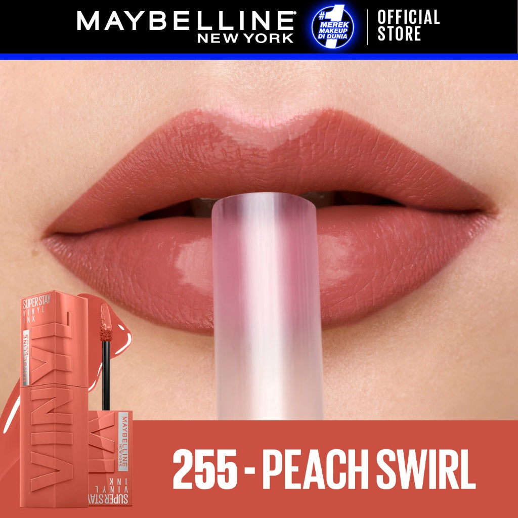 [4 NEW SHADES MILK TEA LIMITED EDITION] MAYBELLINE OFFICIAL Superstay Vinyl Ink 4.2 ml - Shiny Pigmented Liquid Lipstik Lipstick Make Up Lipcream Longlasting Waterproof Tahan Lama 16 Jam Lipstik Lipgloss Lipbalm Liptint