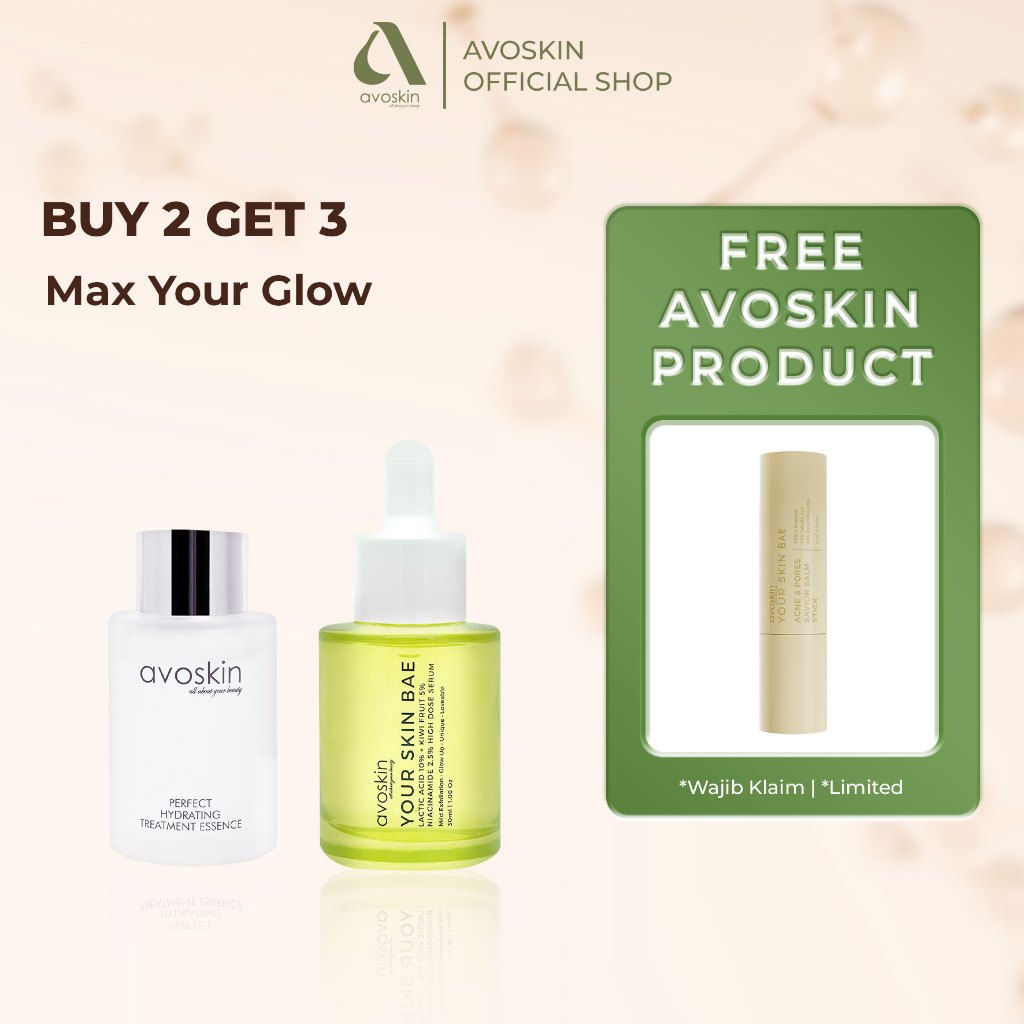 [BUY 2 GET 3] Bundle Max Your Glow (3 pcs) - PHTE 30ml, Serum Lactic 30ml, Stick Balm Acne/Vit C
