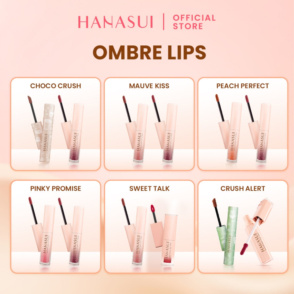 Hanasui Ombre Lips - Olive Oil Vitamin E Double Mouisturizing Velvet Matte Finish Longlasting