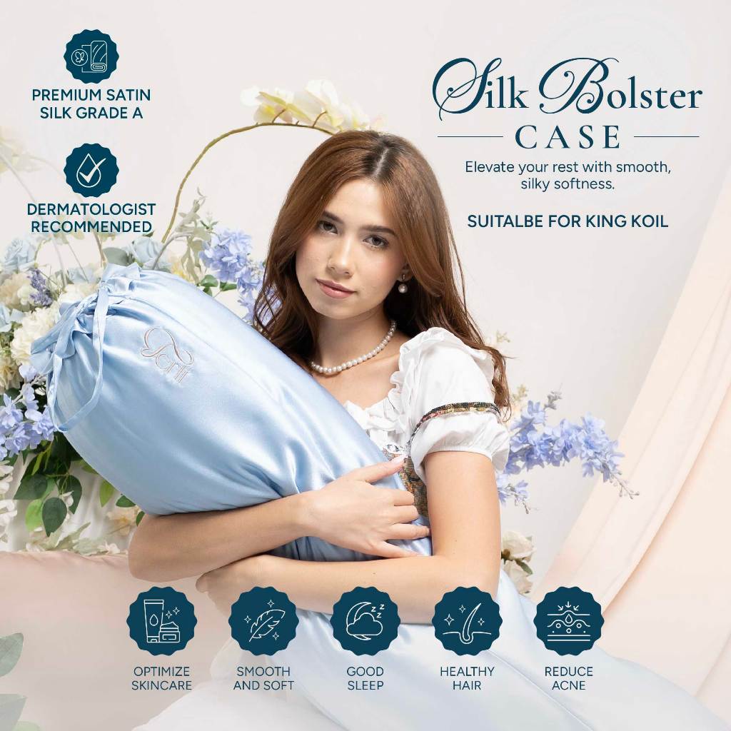 Sarung Guling PREMIUM Satin Silk Terli Beauty Satin Silk Bolster Case Adem Halus Anti Bacterial