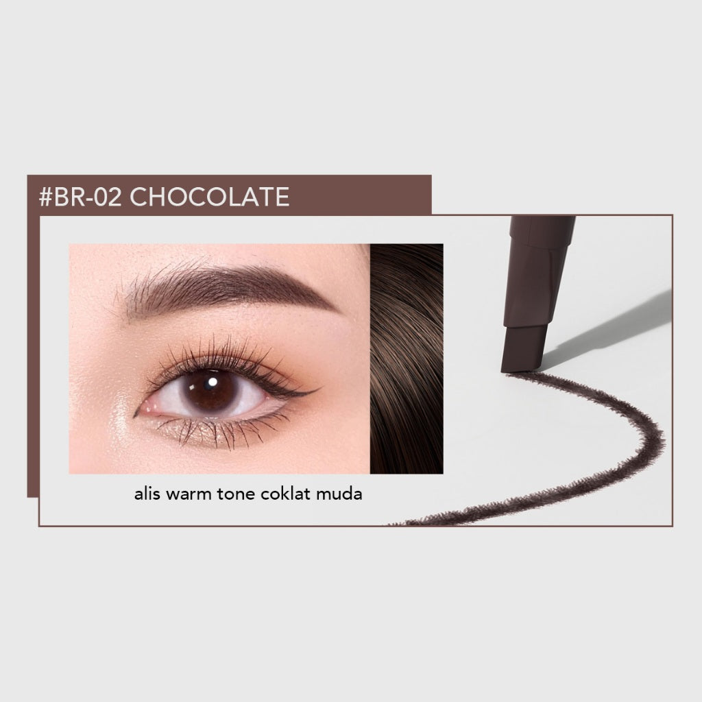 YOU Teardrop Brow Definer Pensil Alis Waterproof Pigmented Tahan Lama Makeup Mata