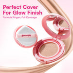 Glowsophy Cover Glow Serum Cushion Long Lasting All Day - Healthy Glow Finish Cushion Ringan dengan Medium Coverage Menyamarkan Pori-Pori dan Garis Halus Cushion Kulit Asia Foundation Waterproof Make Up Setting Hasil Akhir Glowing