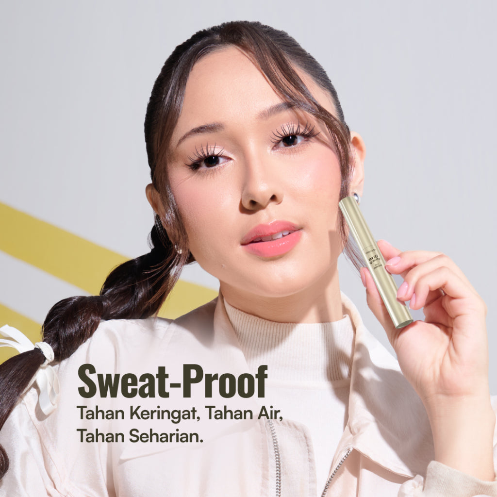 NEW! WARDAH Anti-Gravity Iron Mascara Natural Volumizing - Lengthening Mascara Lentik 24 Jam Tahan Lama, No Clumpy, Smudgeproof, Waterproof - Maskara Jigrak - No Fake Lashes - Bulu Mata Lentik Natural Ringan - Eye Makeup