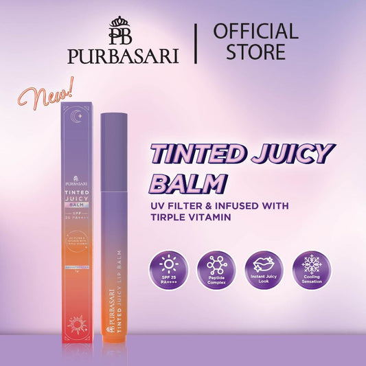 Purbasari Tinted Juicy Balm SPF 25 PA++++ 2in1 Lipbalm & Liptint melted