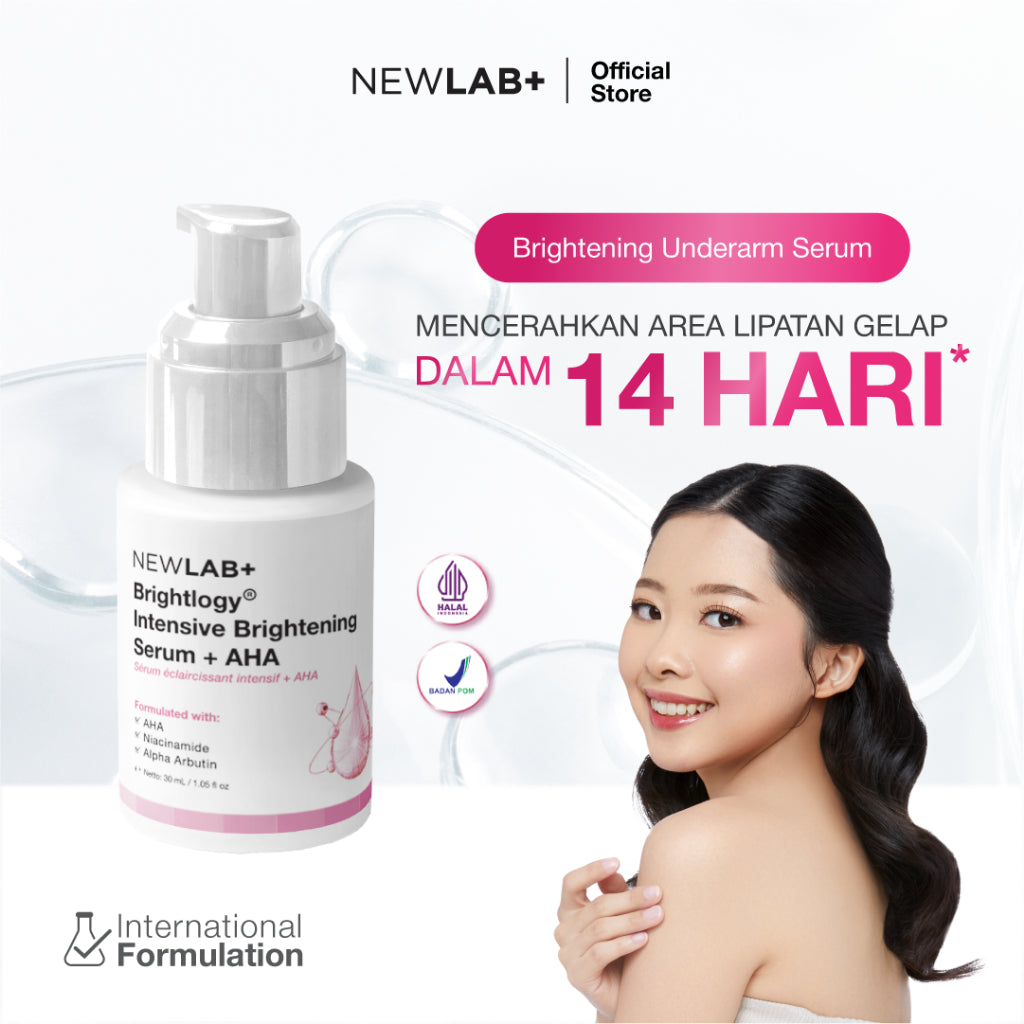NEWLAB Brightlogy Brightening Serum + AHA Pencerah | Scrub Ketiak | Serum Ketiak |Cream Ketiak | Body Care untuk Memutihkan 30ml