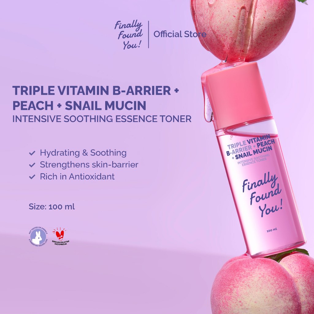 Finally Found You! Bright Balance Kit : Triple Vitamin B-Arrier + Peach + Snail Mucin Intensive Soothing Essence Toner 100mL + Soy Bright! Moisturizer 30gr/Snail Moisturizer 50gr