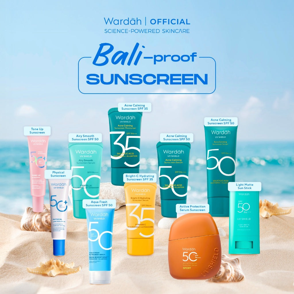 WARDAH UV Shield Hydrating Sunscreen All Series - SPF 35 SPF 50 - Skincare