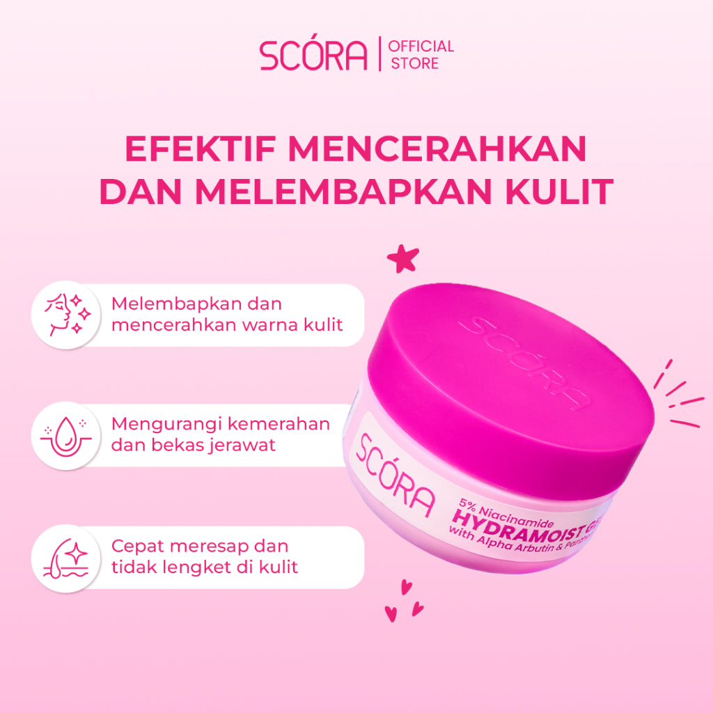 RUMUS GLOWING MTS: SCORA Bright Me Up Sunscreen 40 Gr + SCORA Sheer Glow Tone Up Cream 30 ml + SCORA Moisturizer 40ml