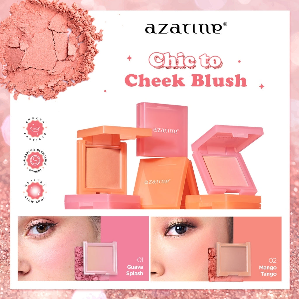 [FLASH SALE] Azarine - 02 MANGO TANGO Chic to Cheek Blush Powder Blush On